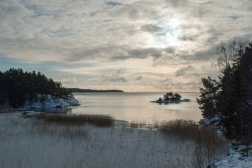 Winter lake in Sweden