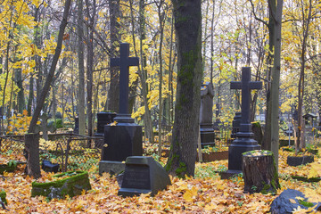 graves in the park