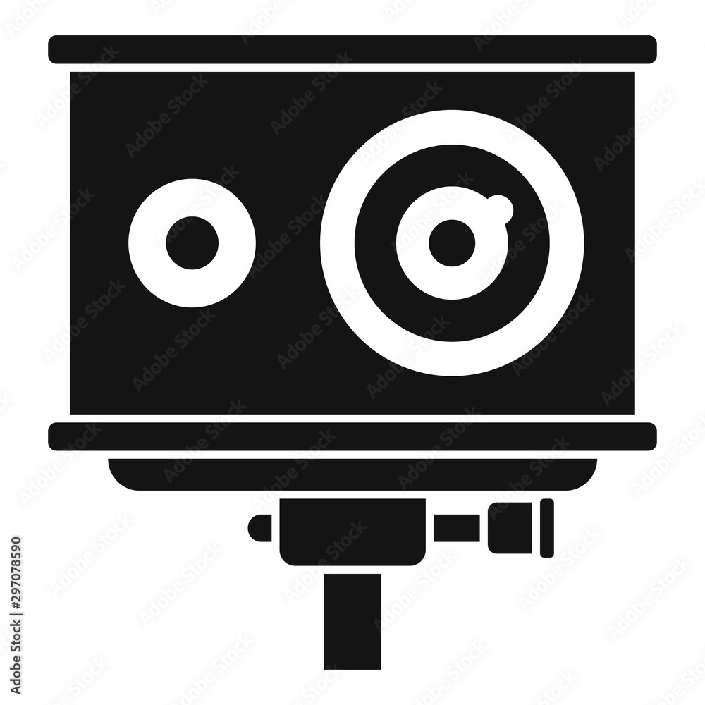 Poster action camera icon. simple illustration of action camera vector icon for web design isolated on whit