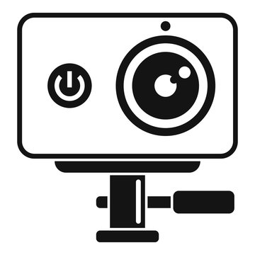 Dynamic action camera icon. Simple illustration of dynamic action camera vector icon for web design isolated on white background