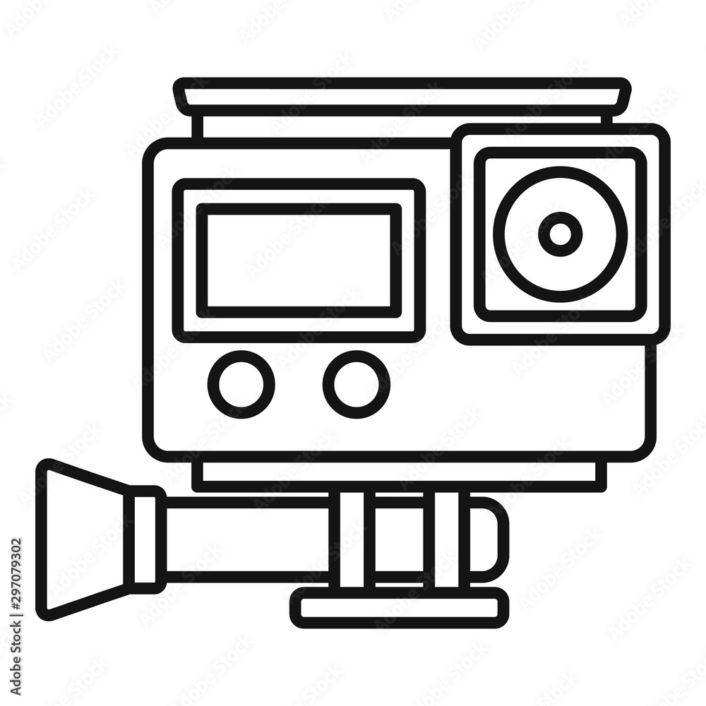 Poster digital action camera icon. outline digital action camera vector icon for web design isolated on whi