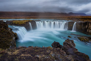 Godafoss is a very beautiful Icelandic waterfall located on the North of the island