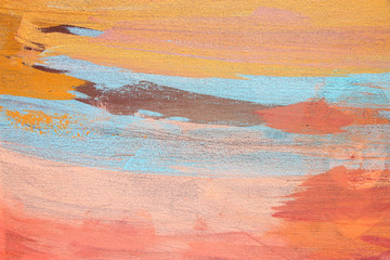 Abstract art background. Acrylic  on canvas. Rough brushstrokes of paint.