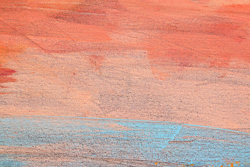 Abstract art background. Acrylic  on canvas. Rough brushstrokes of paint.