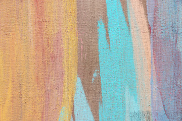 Abstract art background. Acrylic  on canvas. Rough brushstrokes of paint.