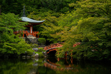 Fototapeta na wymiar 京都　新緑の醍醐寺と夏の景色