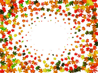 Autumn leaf pattern. Season falling leaves background. Thanksgiving concept