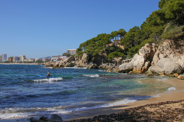 Fototapeta na wymiar Costa Brava - The wild romantic Bay Pi (Cala de Pi), Catalonia - Spain