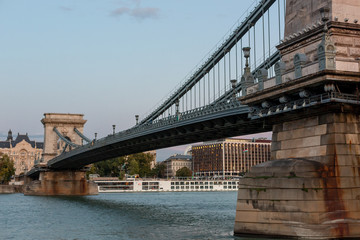 Chain Bridge seen from a boat ride