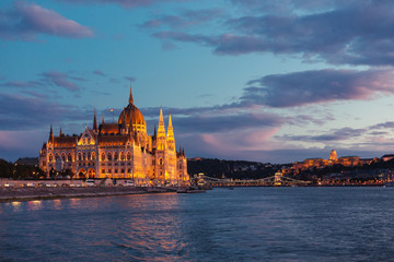 Fototapeta na wymiar Budapest Parliament illuminated