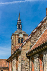 Tower of the Johanniskirche church in Flensburg, Germany