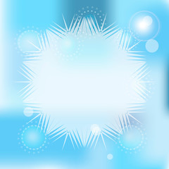 Fototapeta na wymiar blue christmas background with snowflakes and place for text