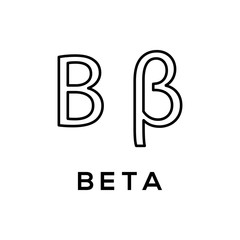 Greek alphabet : beta signage icon