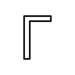 Greek Alphabet : Gamma signage icon