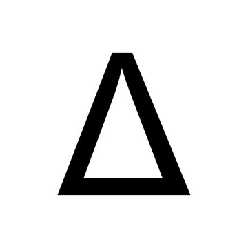 Greek Alphabet : Delta signage icon