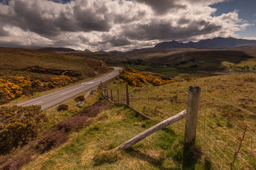 Fototapeta na wymiar road in the mountains, Isle of Skye