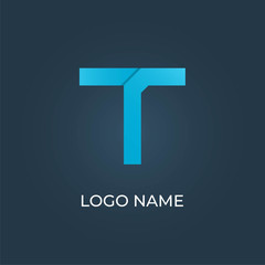 Letter "T" logo isolated. Alphabet vector