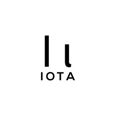 Greek Alphabet : Iota signage icon