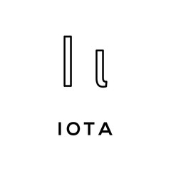 Greek Alphabet : Iota signage icon