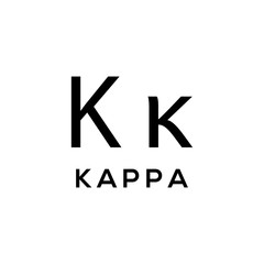 Greek alphabet : kappa signage icon - obrazy, fototapety, plakaty