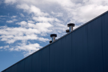 Obraz premium diagonal industrial line with chimneys