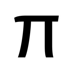 Greek alphabet : Pi signage icon