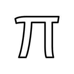 Greek alphabet : Pi signage icon