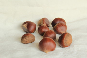 秋の味覚　柿と栗