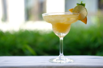 cocktail with lemon and mint