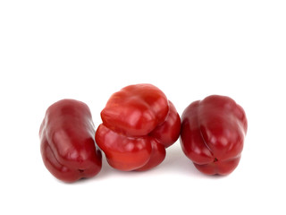 Red peppers on a white background