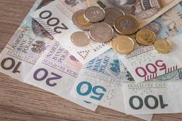 Polish money, all paper and coins denominations