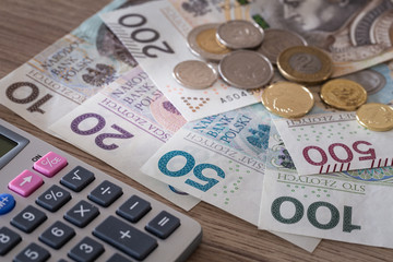 Polish money, all denominations, banknote and coins