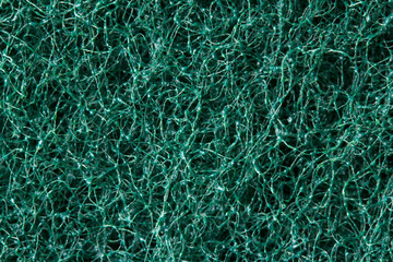 detalle, fibras de estropajo de plástico verde