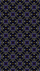 Ornate geometric pattern and abstract colored background