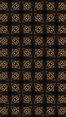 Ornate geometric pattern and abstract colored background