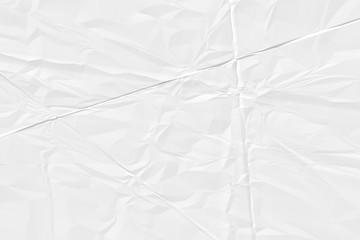 crumpled white paper background close up