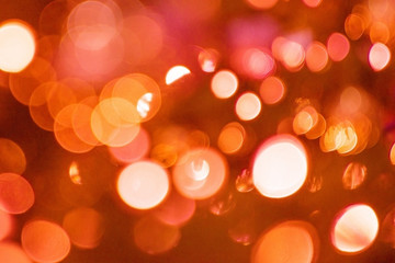 The glare of the holiday lights. Festive Christmas background.