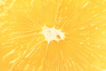 Lemon pulp close up macro image. Citrus fruit background
