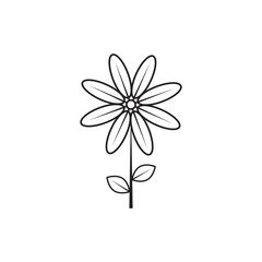 thin line icon flower,vector illustrations