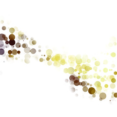 Bubbles Circle Dots Unique Yellow Bright Vector Background