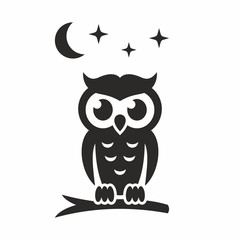 Owl icon. Vector icon isolated on white background.