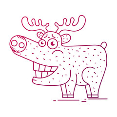 Cute Deer Cartoon Illustration For Your Needs