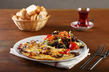 omelet with vegatables