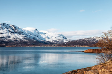 Majestätische Landschaft am Ofotfjord im Norden Norwegens