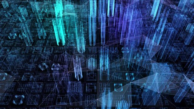 Wireless communication network concept. Communication Technology virtual City.