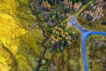 Aerial view from Glengesh Pass by Ardara, Donegal, Ireland