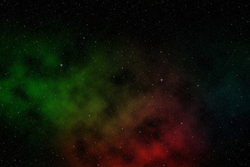 Outer space with stars and colored nebulae. The Background Universe.