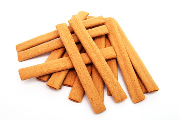 bamboo cookies on a white background close-up