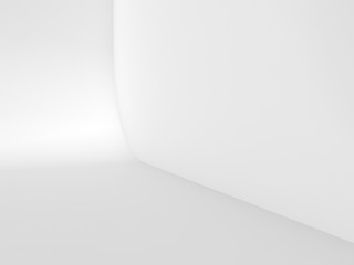 Abstract white empty studio background 3d