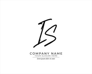 I S IS Initial handwriting logo design. Beautyful design handwritten logo for fashion, team, wedding, luxury logo.